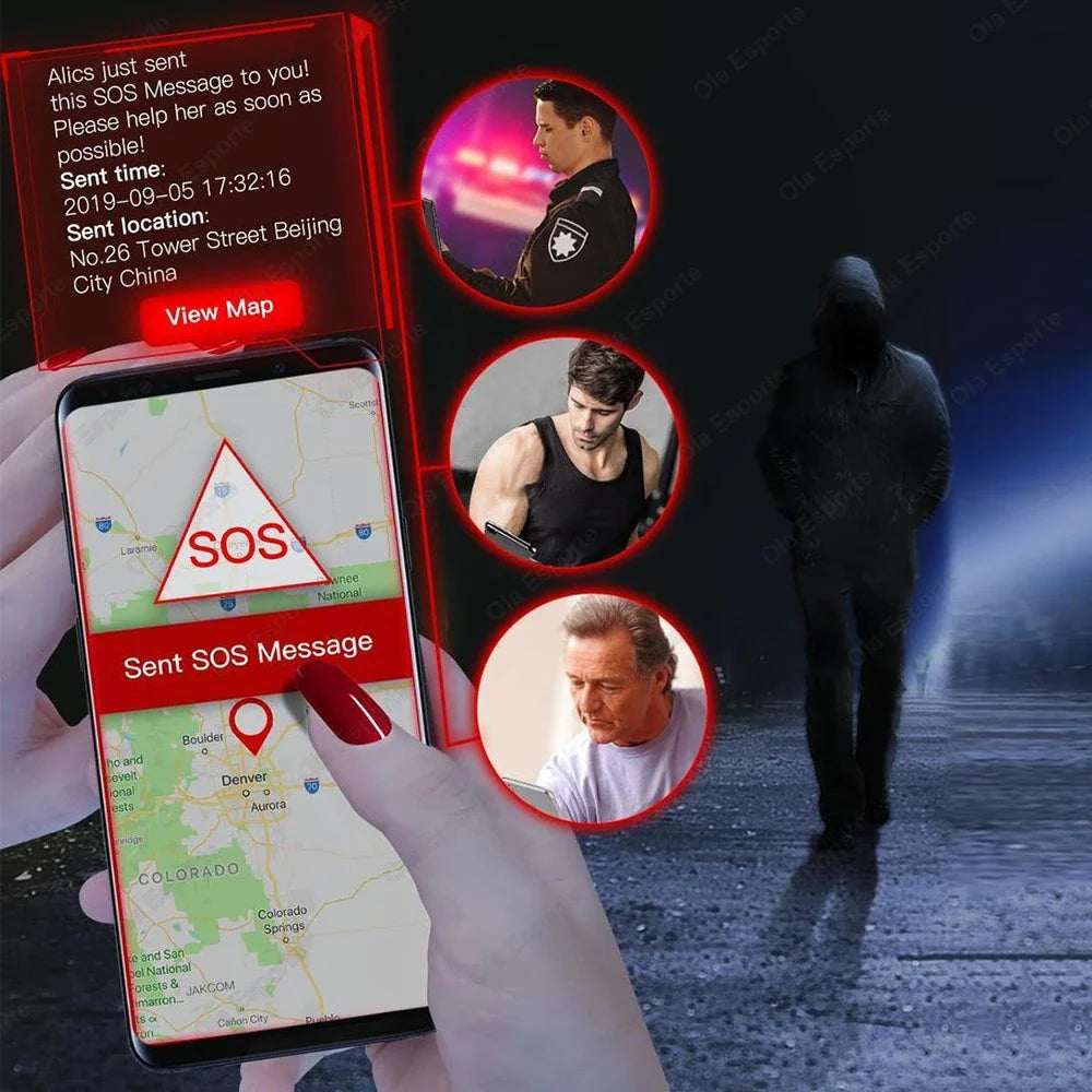 NFC Smart Nail Chip SOS Virtual Call Fitness Supervision Function GPS