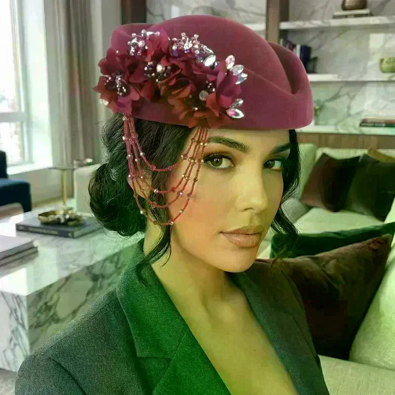 Women's British Retro Beret | 3D Floral Vintage Hat