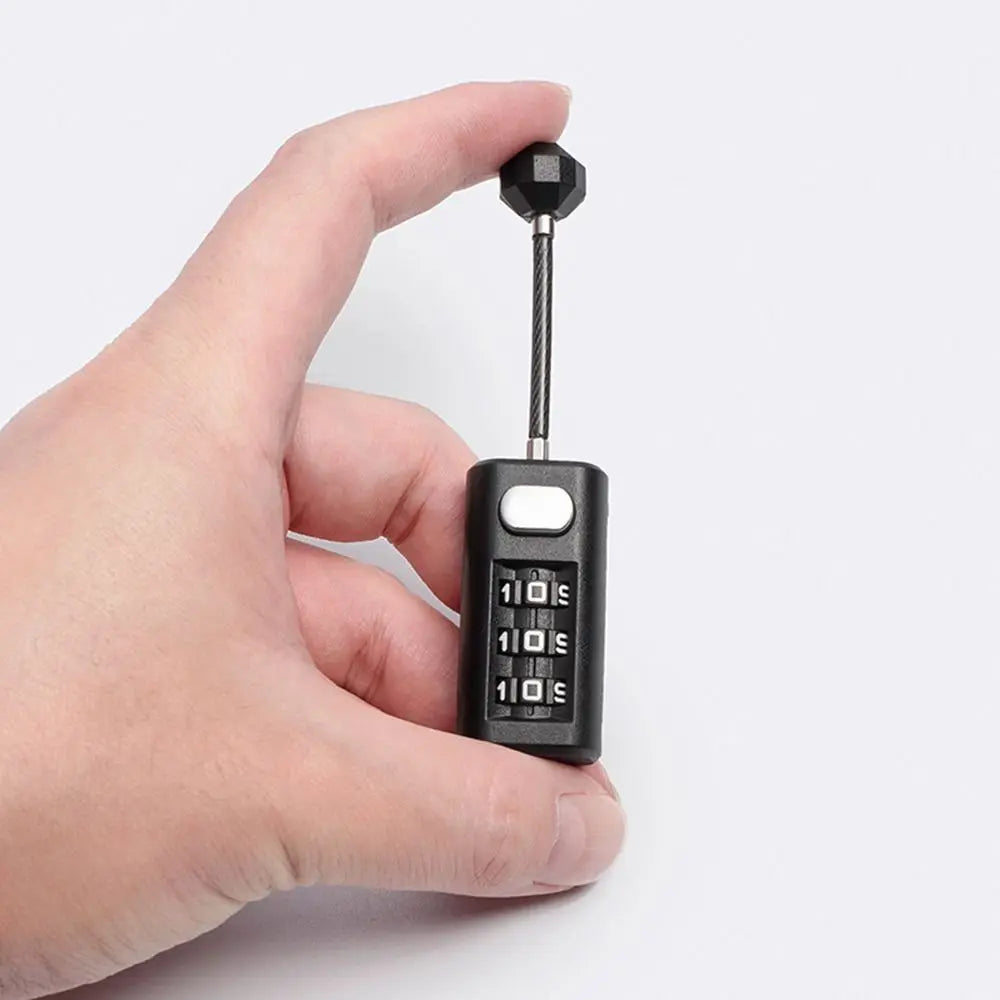 Mini 3-Digit Resettable Combination Padlock | Luggage & Backpack