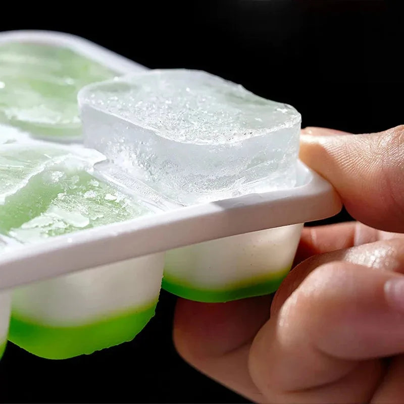 Silicone Square Ice Cube Mold with Lid – 14 Compartments