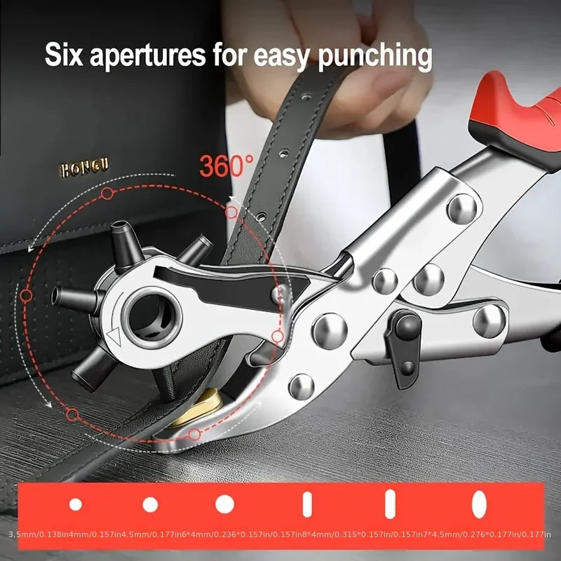 Carbon Steel Leather Hole Punch – Belt & Craft Punching Tool