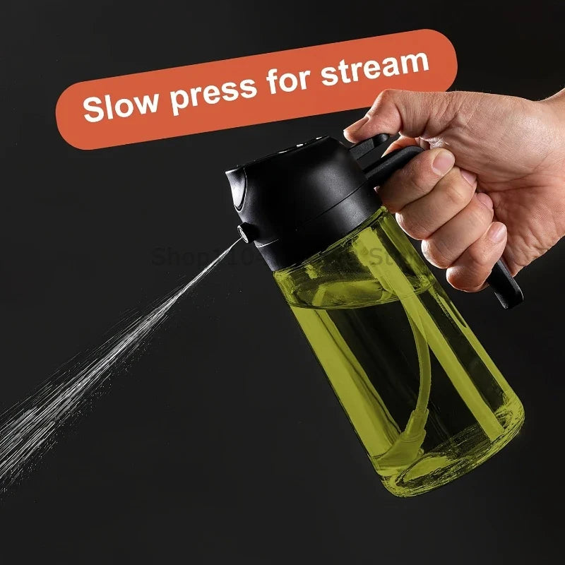 2-in-1 Oil Sprayer & Dispenser Bottle 470ml | Air Fryer & BBQ