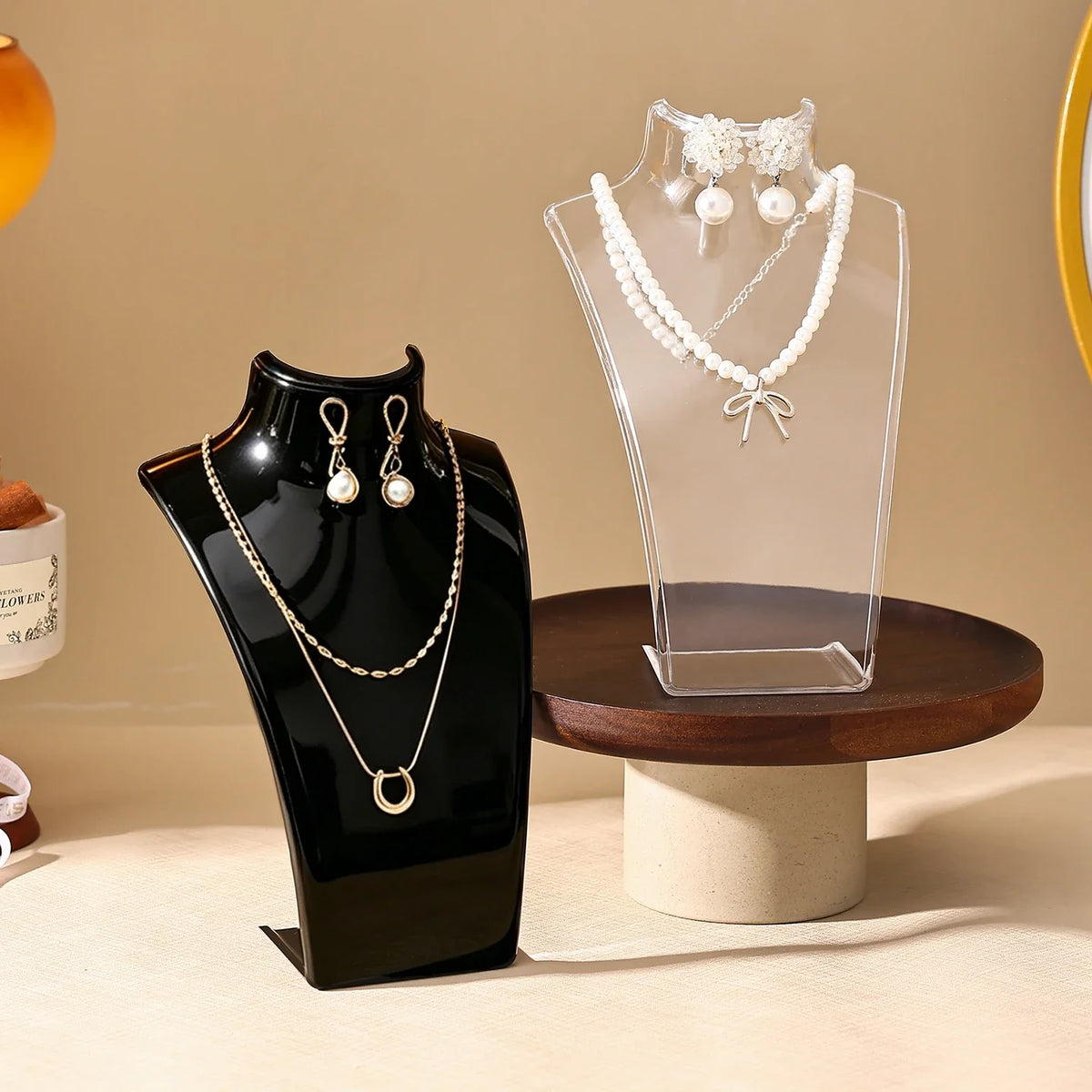 1 Portrait Jewelry Display Stand Vertical Necklace Earring Storage