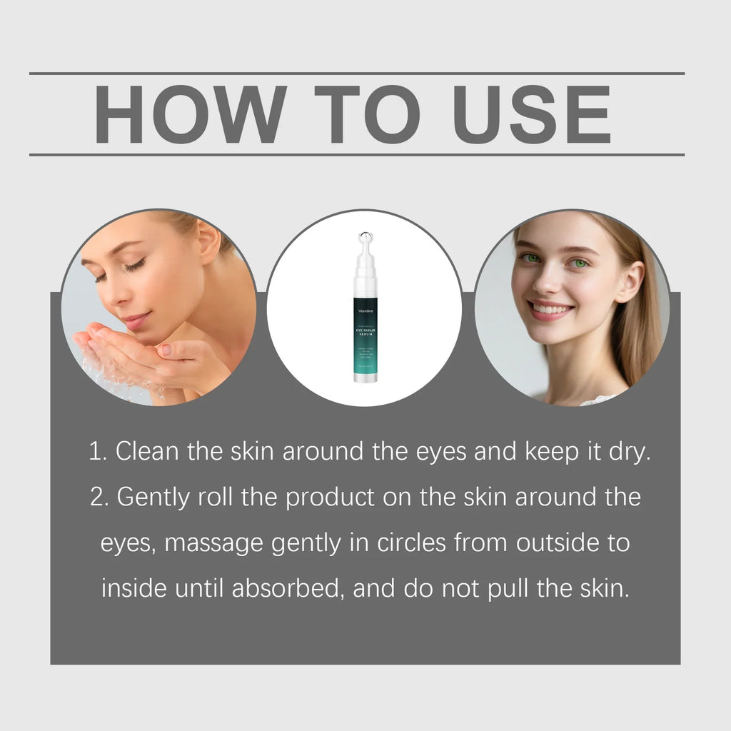 Viareline Retinol Eye Serum Roller – Dark Circles & Bags