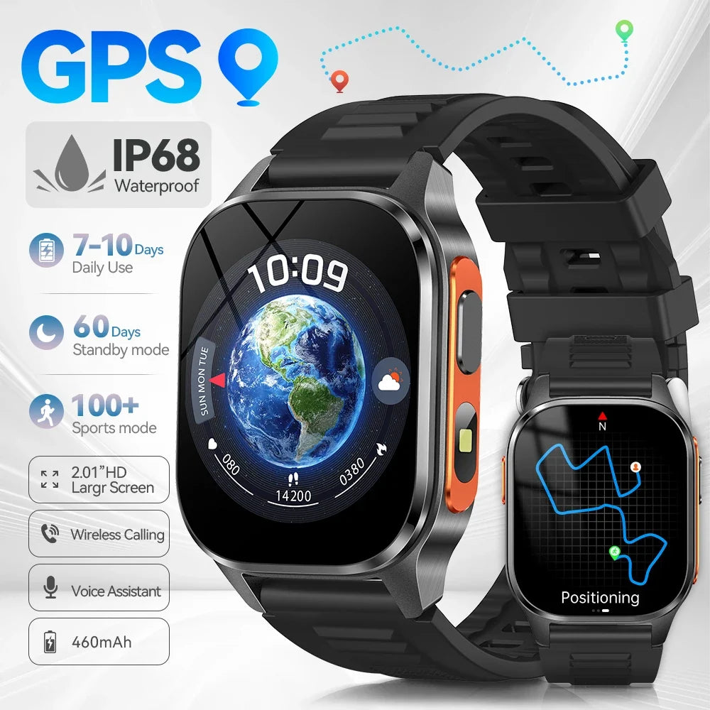 Yoateo GPS Smartwatch | Bluetooth Call, 100+ Sports, Women