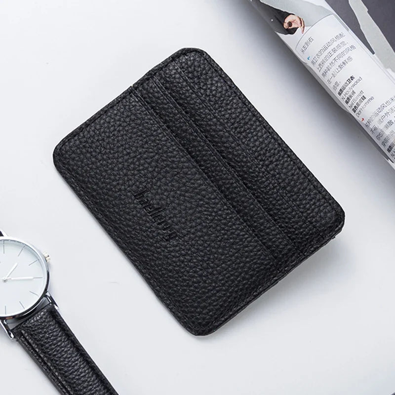 Women's Slim Minimalist Wallet – Large Capacity PU Leather