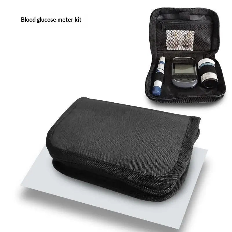 Portable Medical Device Storage Bag – Black Zipper Organizer