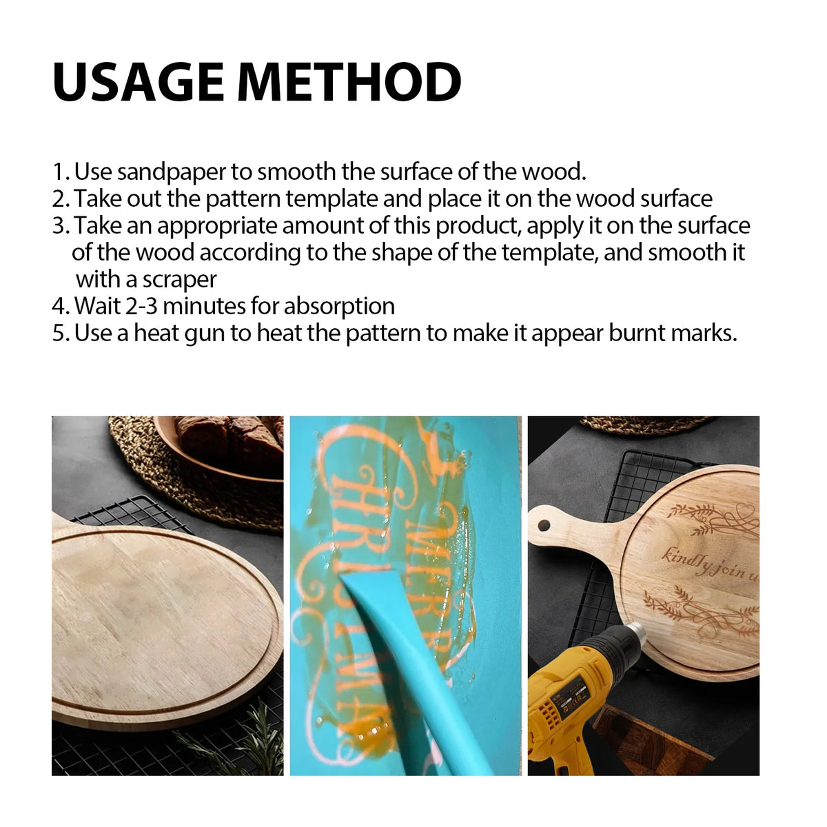 50g Wood Burning Paste | Odorless Pyrography Cream DIY Craft