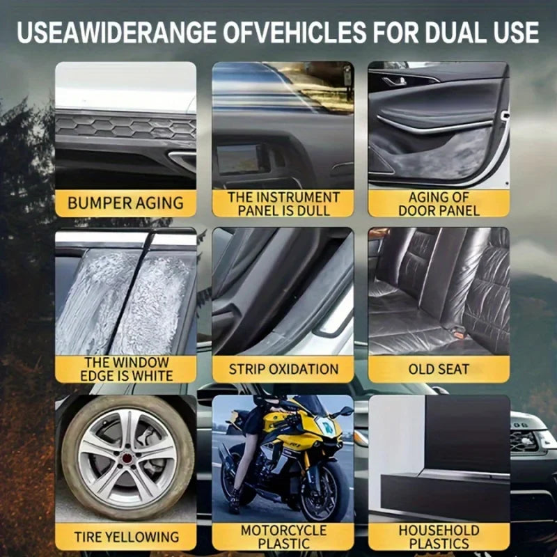 Car Tire Wax Brightener & Blackening Maintenance Cream 120ml