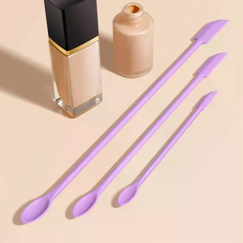 3-Piece Mini Silicone Spatula Set – Cosmetic & Jar Scraper