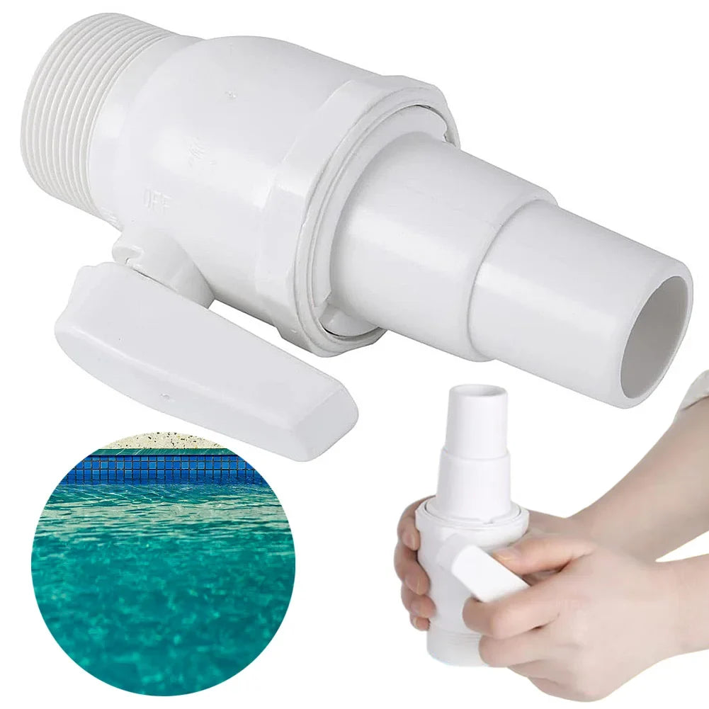 2-Way Ball Valve Pool Pump 1 5 Filter Stop Connector Maximum 50 PSI