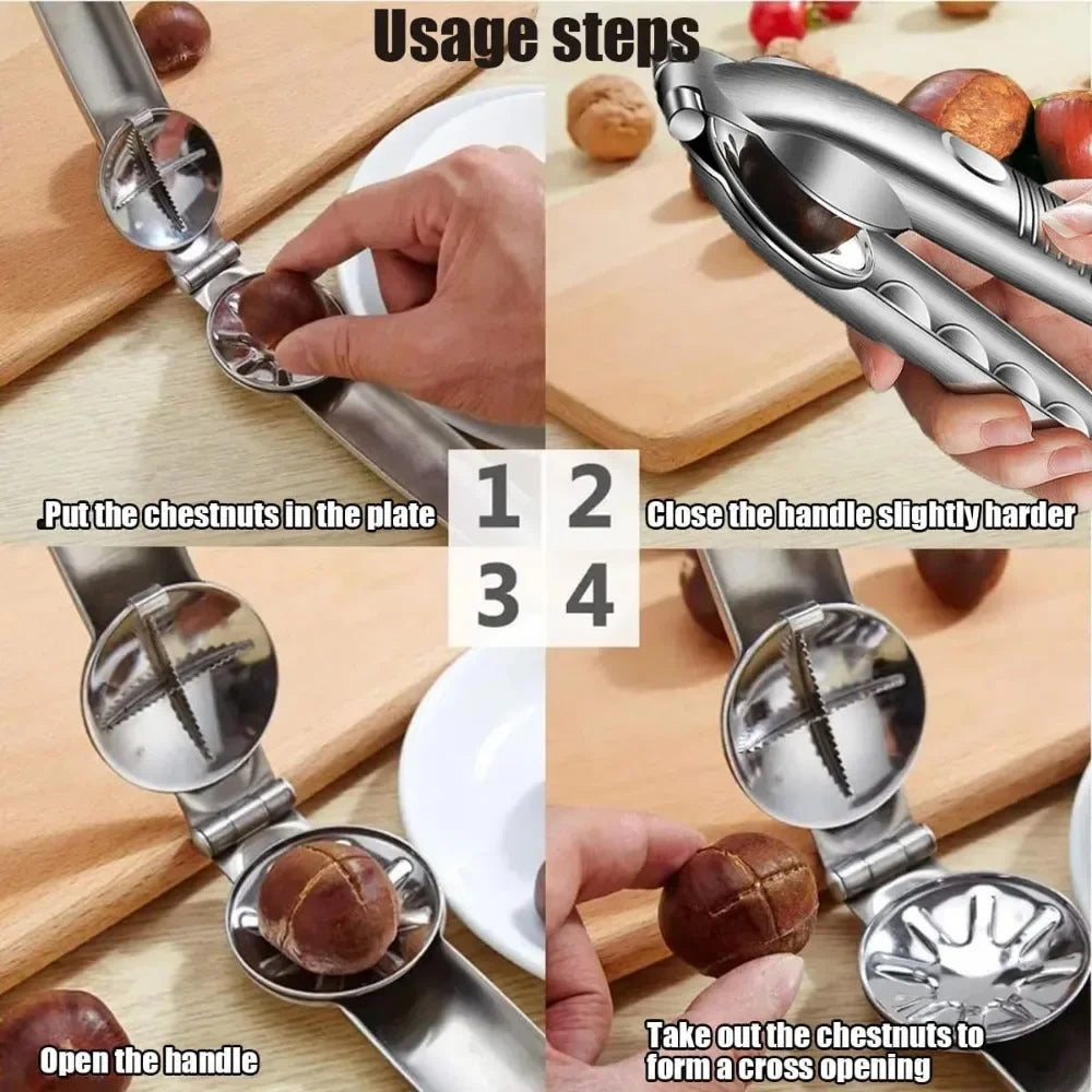 Chestnut Clip Nutcracker Opener Quick Nuts Peeler Shelling Walnut