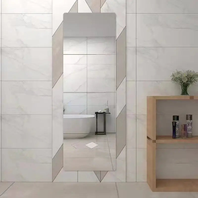 Self-Adhesive Acrylic Mirror Tiles | Waterproof Wall Decal 4 Pcs