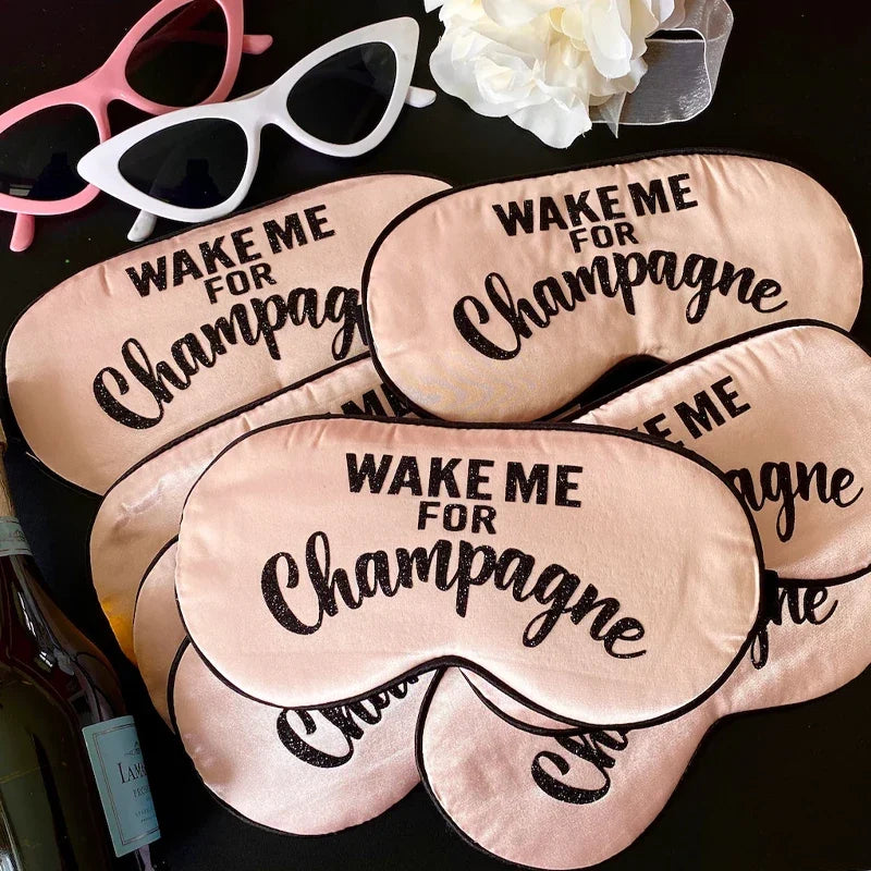 Wake Me for Champagne Sleep Mask | Bachelorette Party Favor