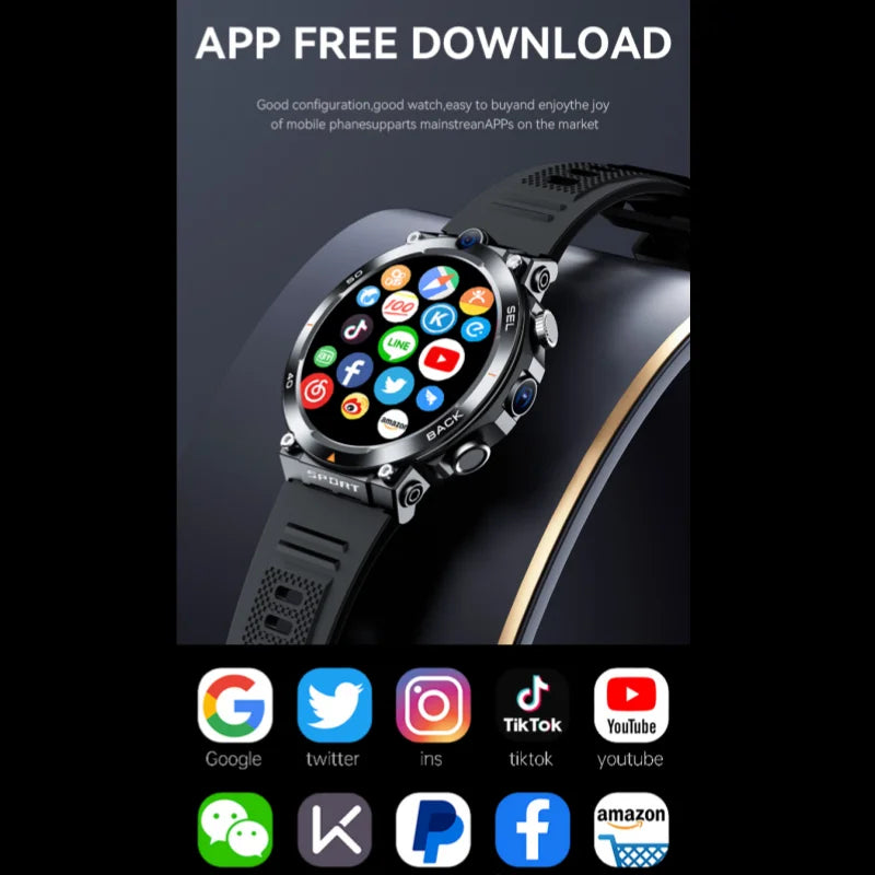GOLDENSPIKE H10 4G LTE Smartwatch | Dual Camera, NFC & GPS