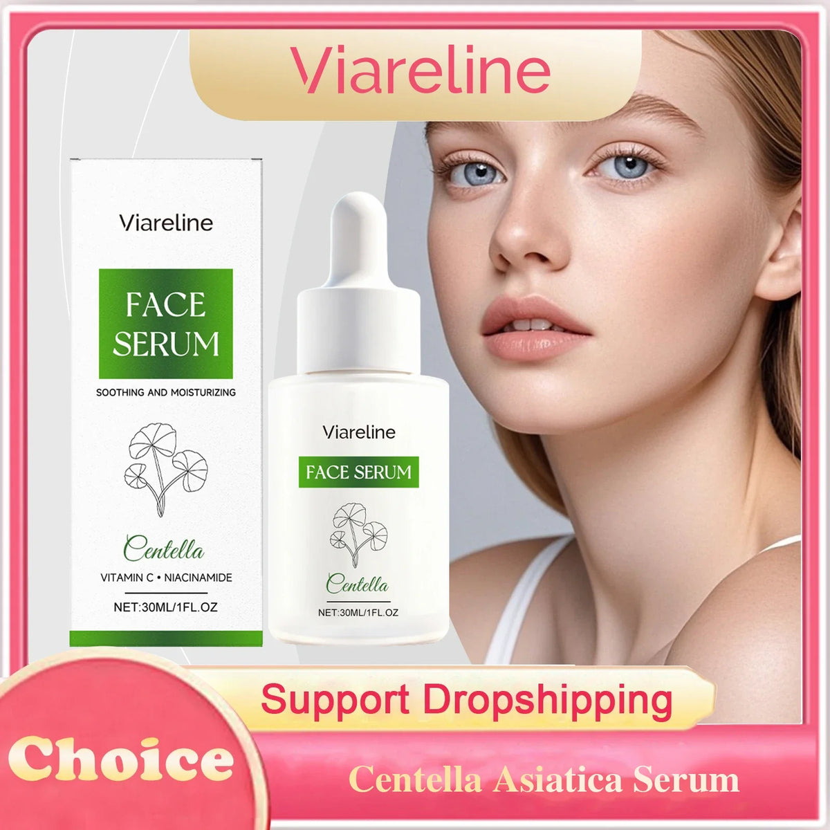 Viareline Centella Asiatica Serum – Soothing & Brightening 30ml