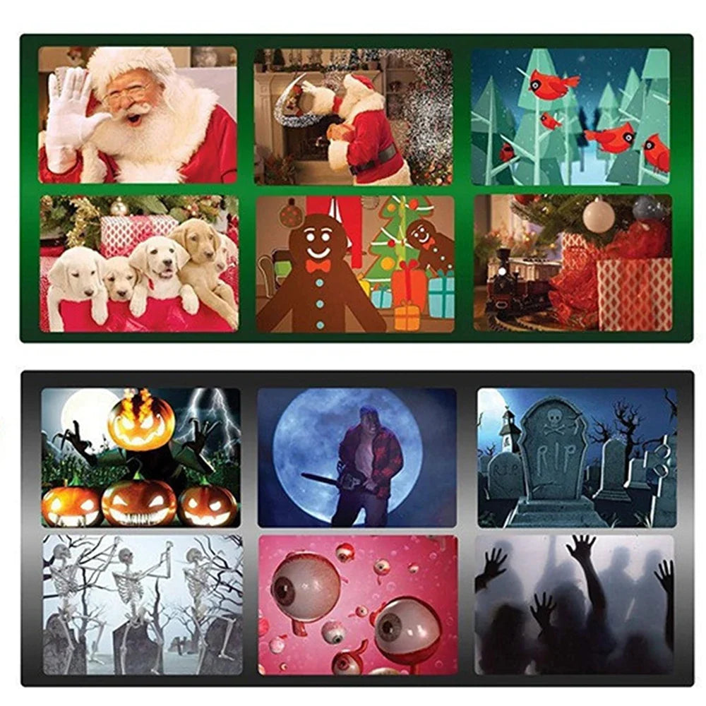 Halloween Christmas Window Projector | 12 Festival Scenes
