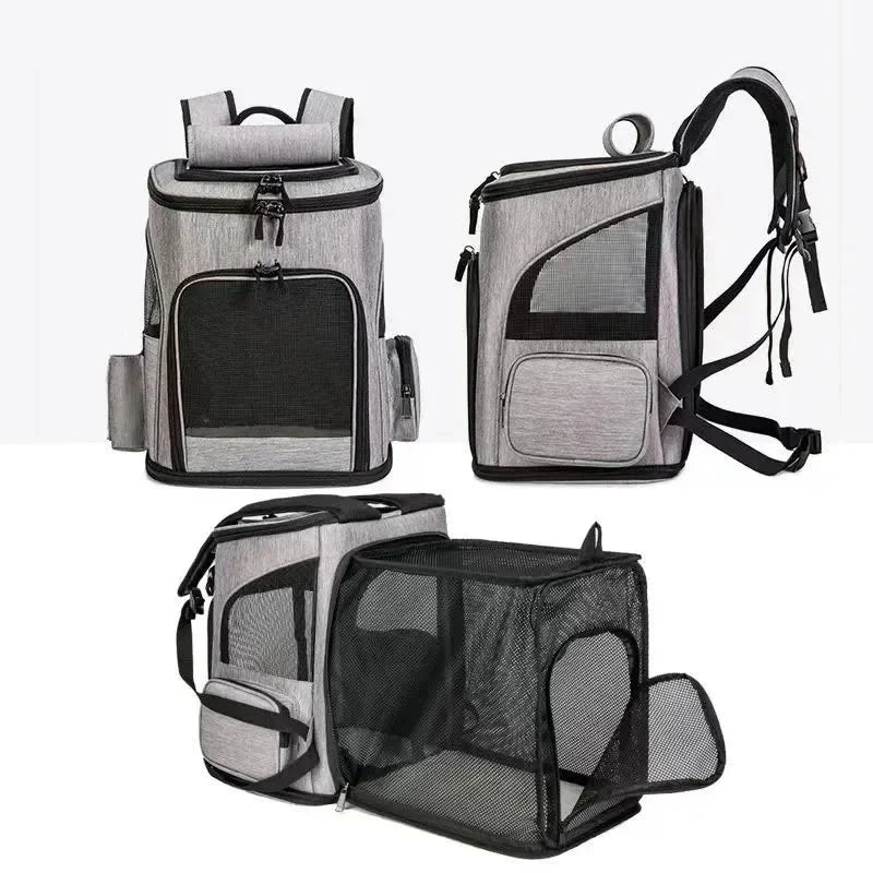 Expandable Pet Carrier Backpack for Cats & Small Dogs