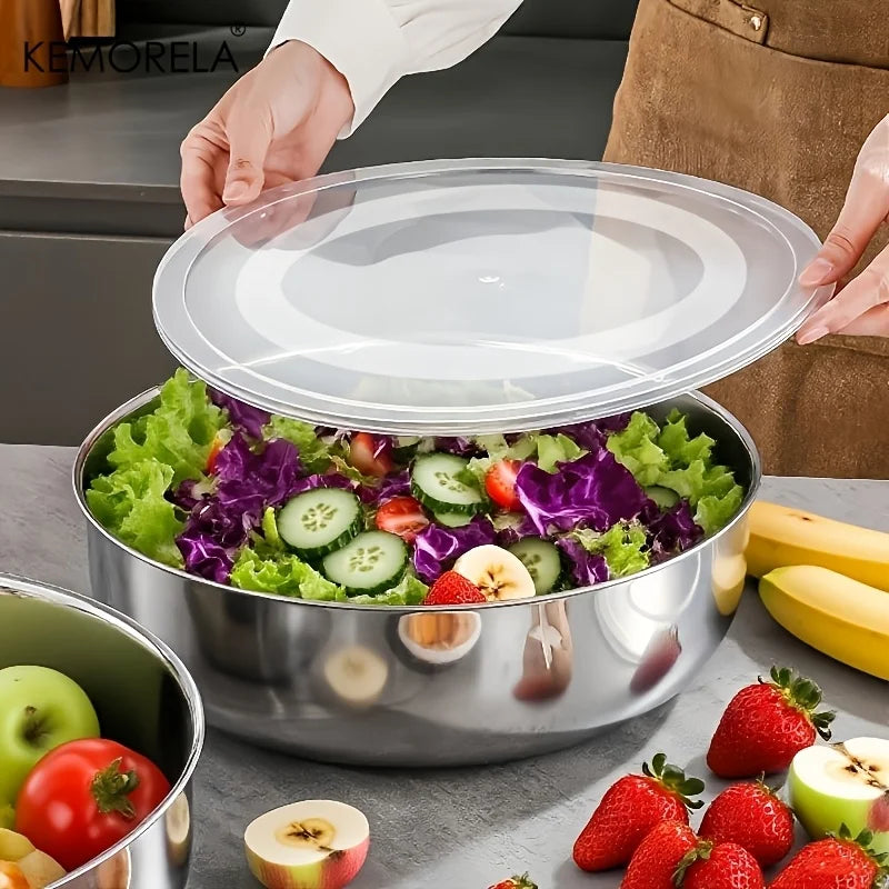 Large Stainless Steel Mixing Bowl – Dough, Salads & Soups
