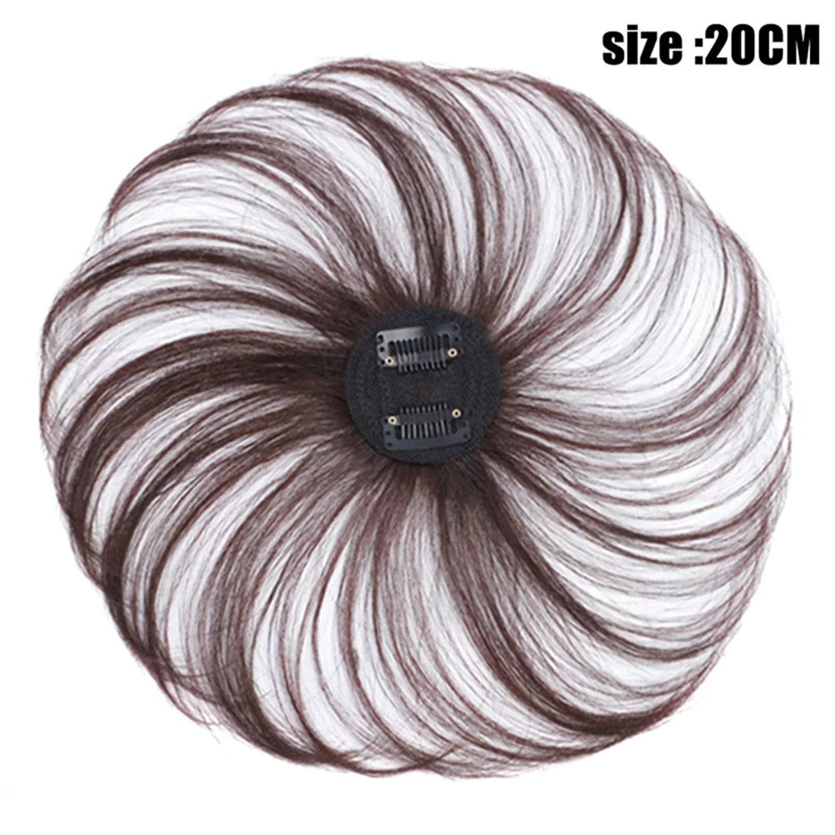 Women's Mono Hair Topper Clip-In Hairpiece for Crown Coverage