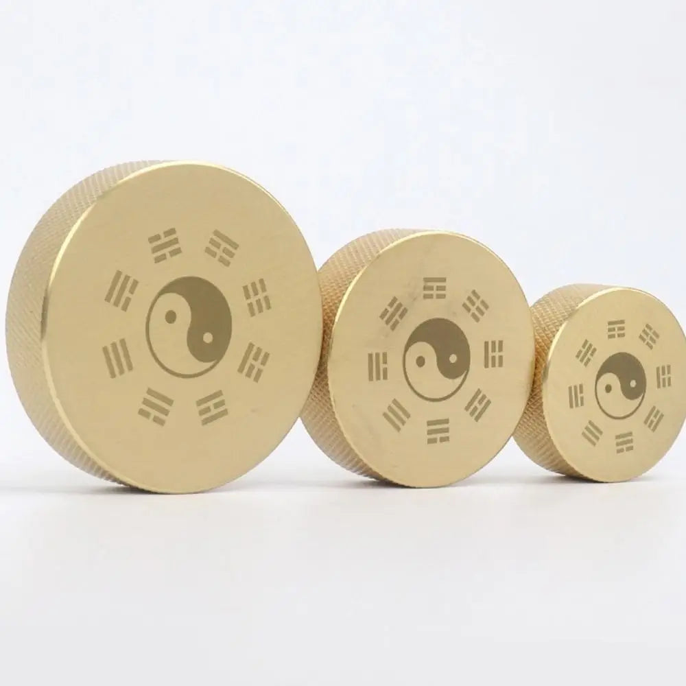 Solid Brass BaGua Paperweight – Chinese Brush Rest Décor