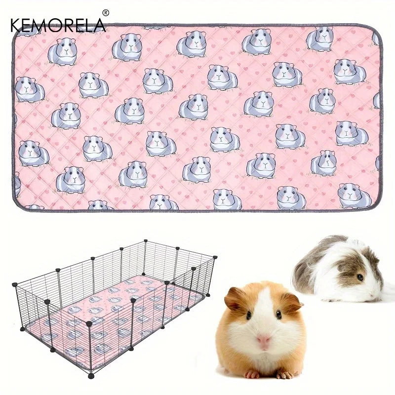 Washable Pet Pee Pads – Pink Hamster Print Non-Slip Mat 1/2 PCS