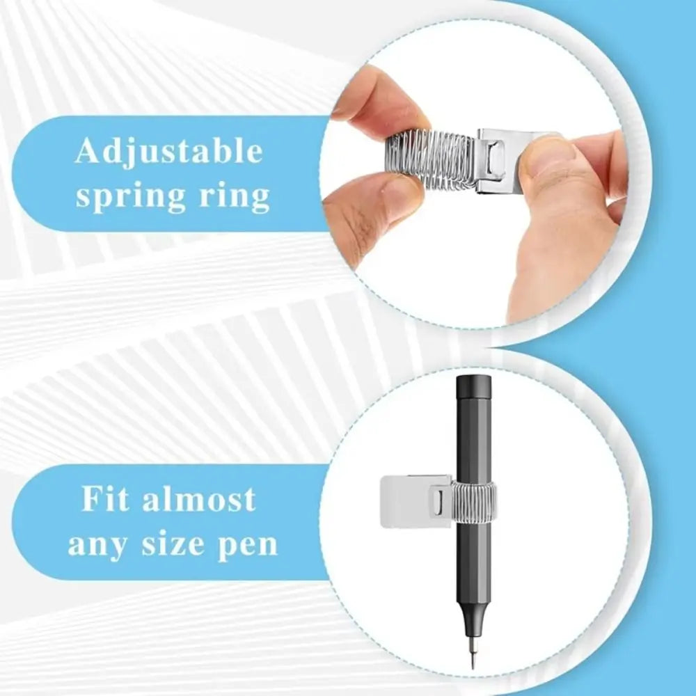 Retro Metal Spring Pen Clip – Notebook Pen Holder