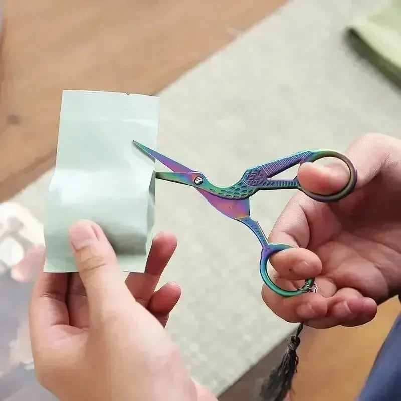 Rainbow Stork Embroidery Scissors – Sharp Stainless Steel Shears