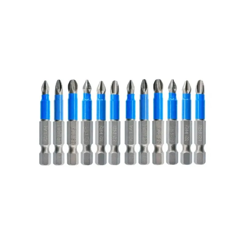 Magnetic Impact Screwdriver Bits 1/4" PH PZ Set 50mm – 6 Pcs