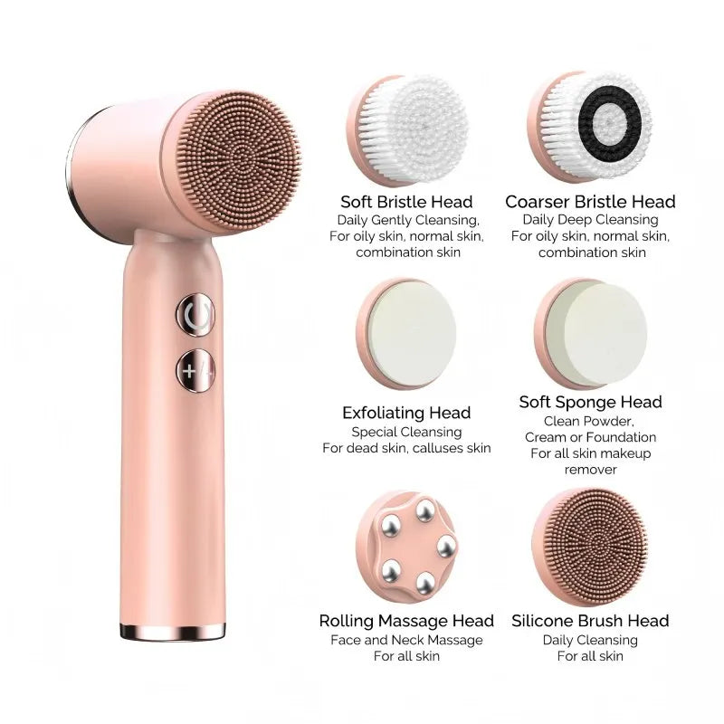 Silicone Electric Facial Cleansing Brush | Ultrasonic Massager