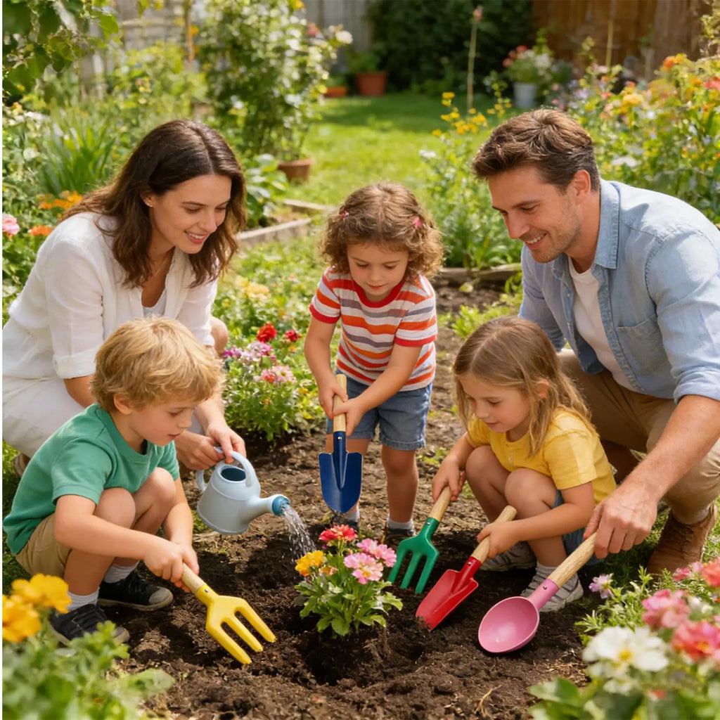 Kids 6-Piece Gardening Tool Set – Portable Digging & Planting Kit