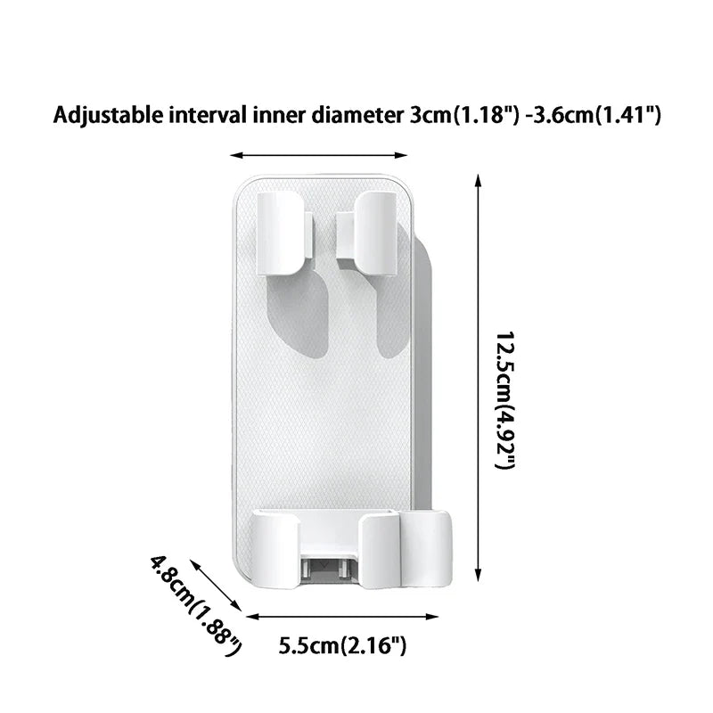 Wall-Mounted Hair Curler & Straightener Holder | Bathroom Organizer
