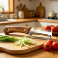 Stainless Steel Vegetable Peeler & Slicer – Wooden Handle