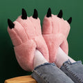 Lorilury Women's Fluffy Faux Fur Bear Paw Indoor Slippers