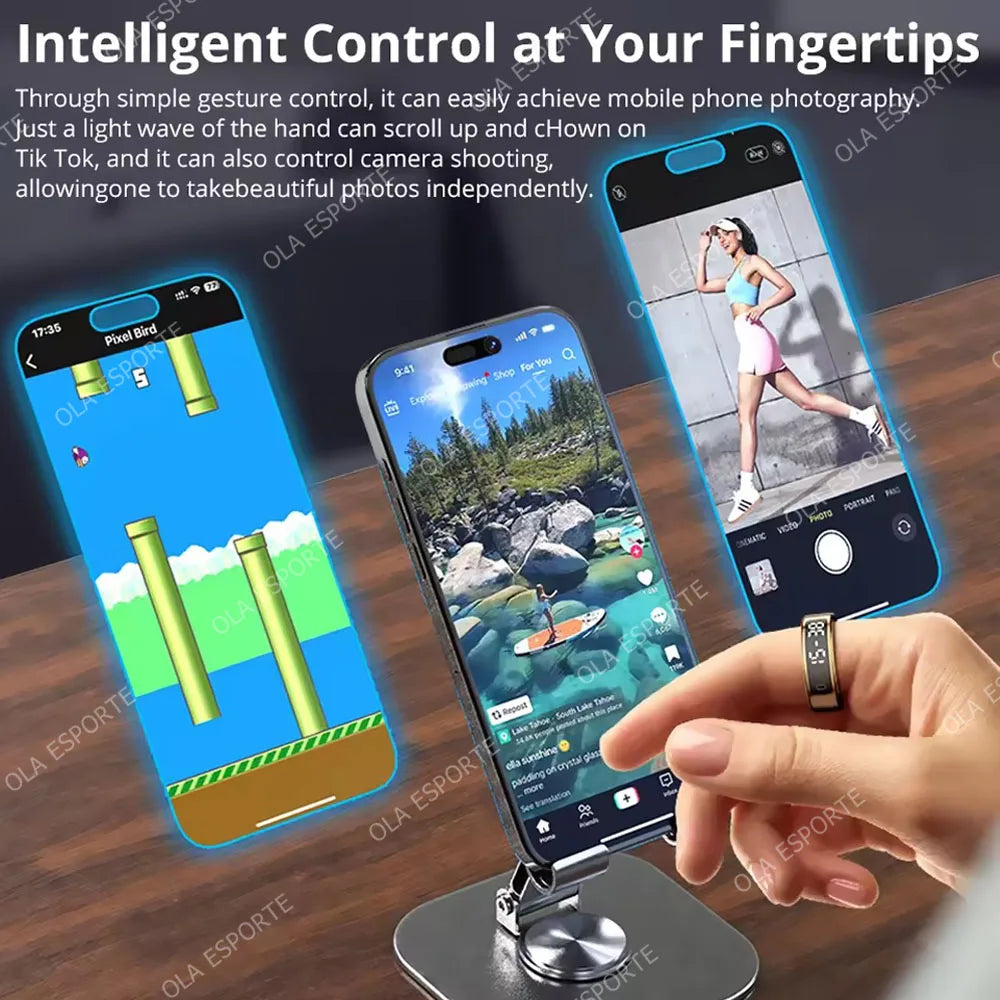 R13 Smart Ring – Display, Heart Rate & 5ATM Waterproof
