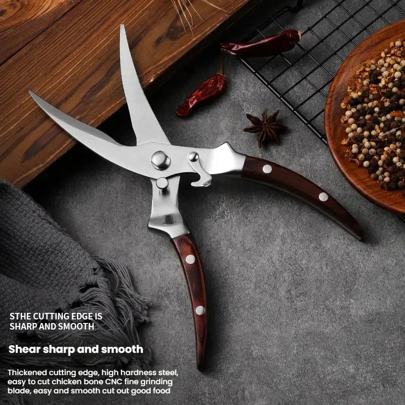 Heavy-Duty Stainless Steel Kitchen Poultry Shears & Scissors