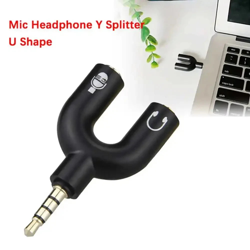 3.5mm Headphone & Mic Splitter Adapter | 1 to 2 Audio Jack