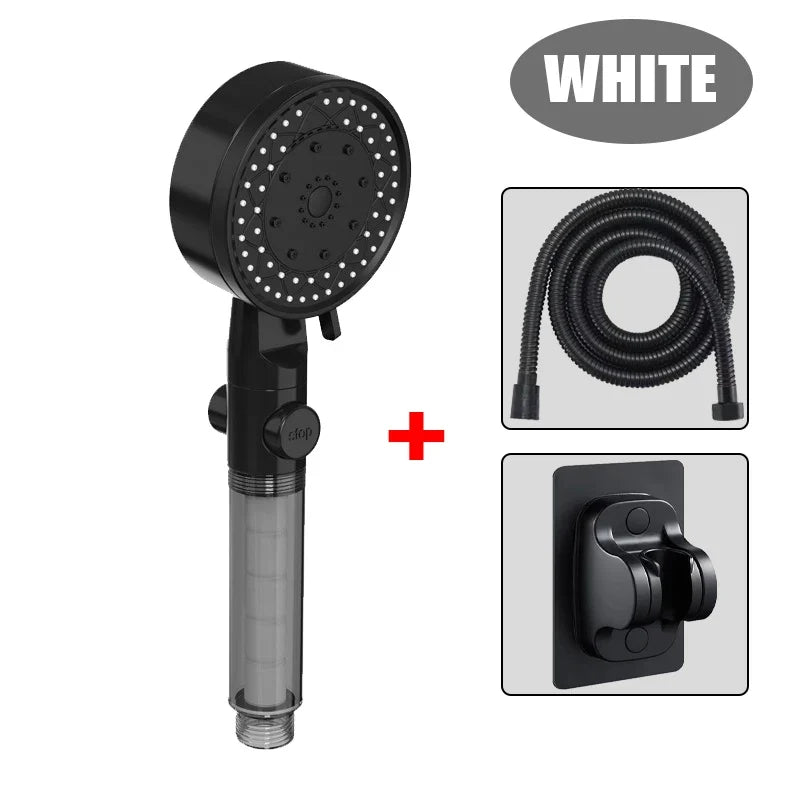 10-Mode Handheld Shower Head | Filter, High Pressure & Water Saving