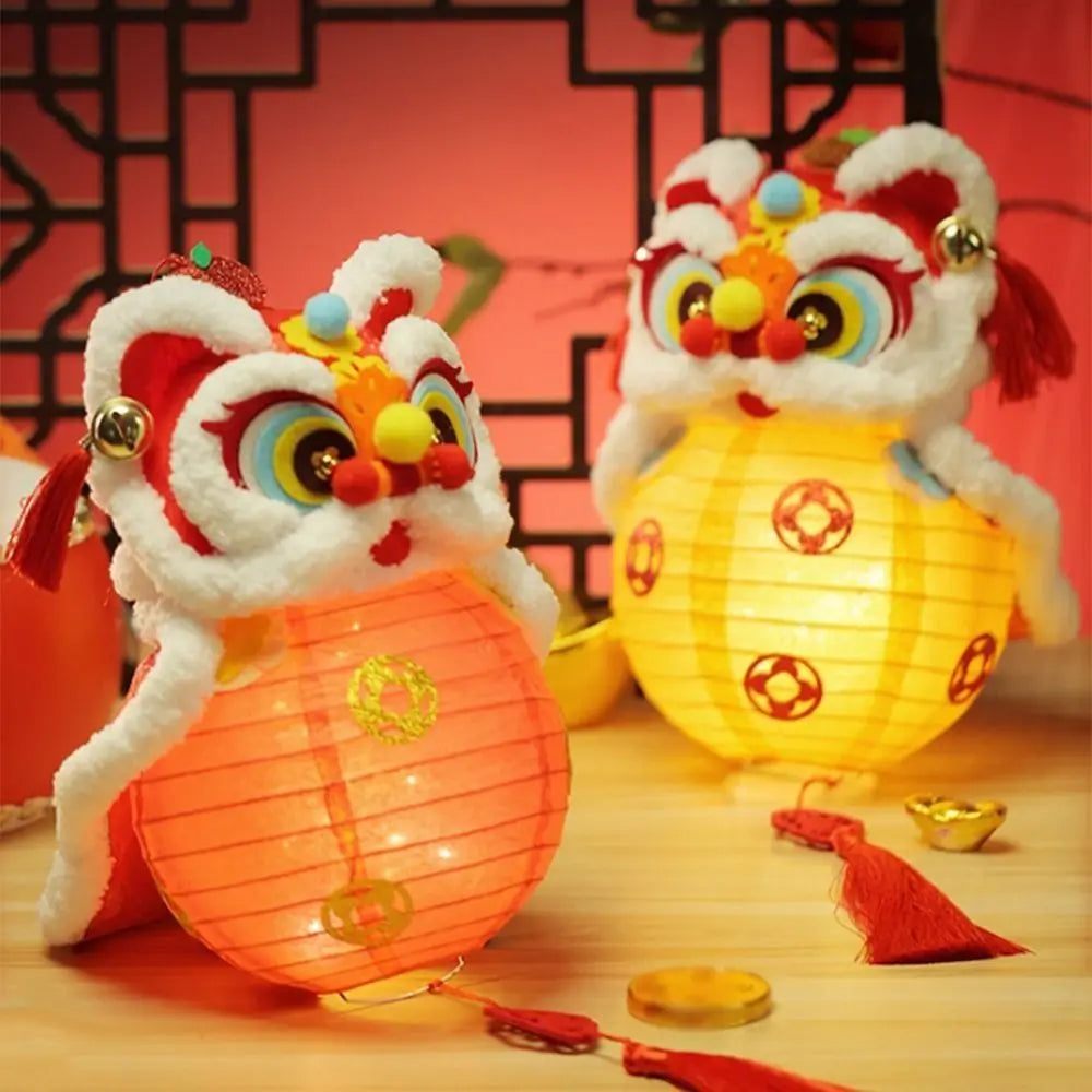 Glowing Lion Dance Lantern DIY Kit | Chinese New Year Tassel
