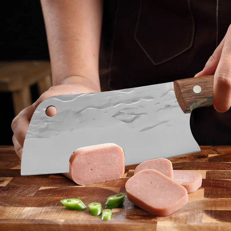 InLeung Forged Stainless Steel Meat Cleaver & Chef Knife