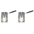 A36T-2X Butter Warmer Stainless Steel Milk Pot Handle Pan Turkish
