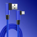 90° 40W USB-C Fast Charging Cable 5A Braided | iPhone & Android