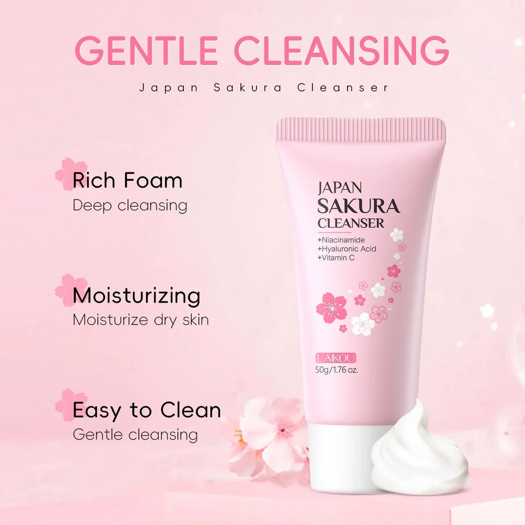 Laikou Sakura Facial Cleanser 50g – Oil Control & Brightening