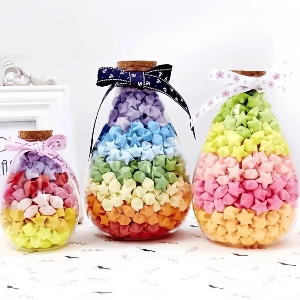 540 Pcs Lucky Star Origami Paper Strips | 27 Colors DIY Craft