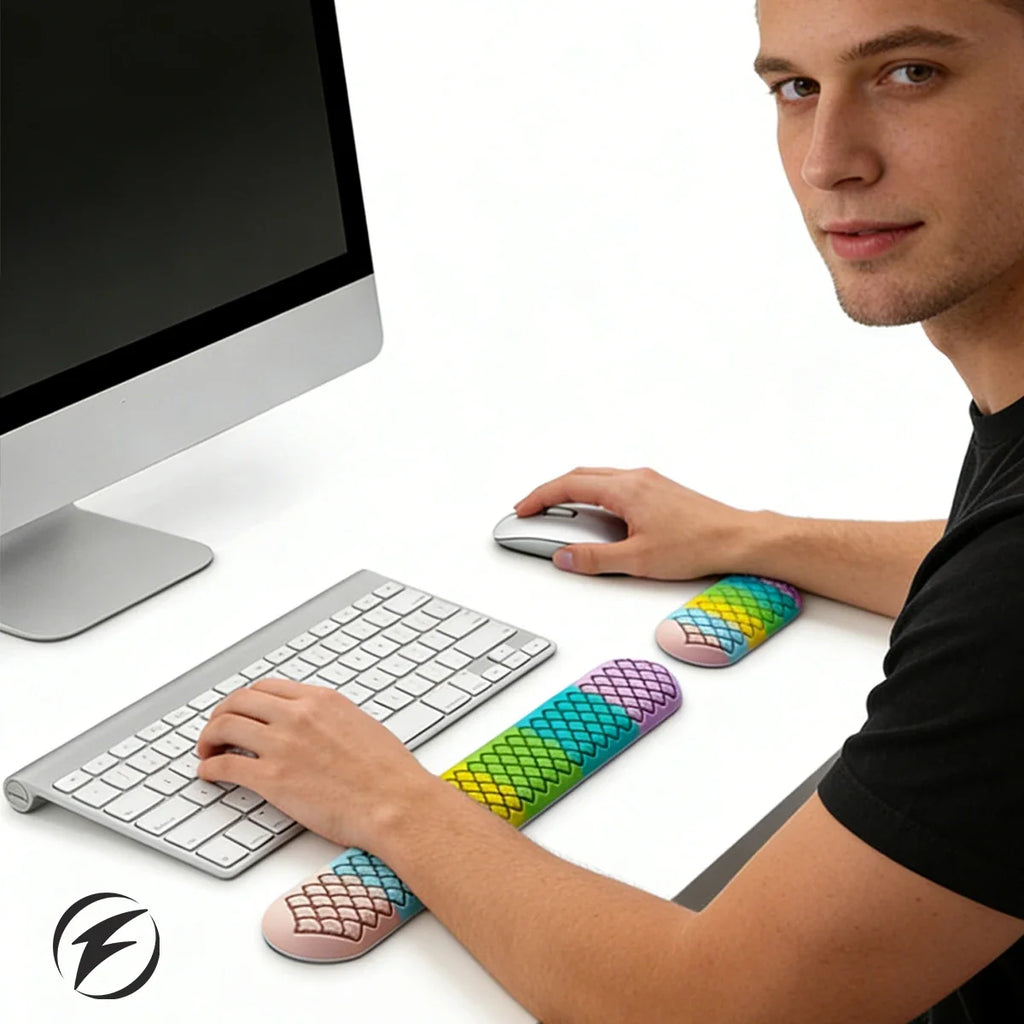Ergonomic Silicone Wrist Rest & Mouse Pad Set | GUUGEI