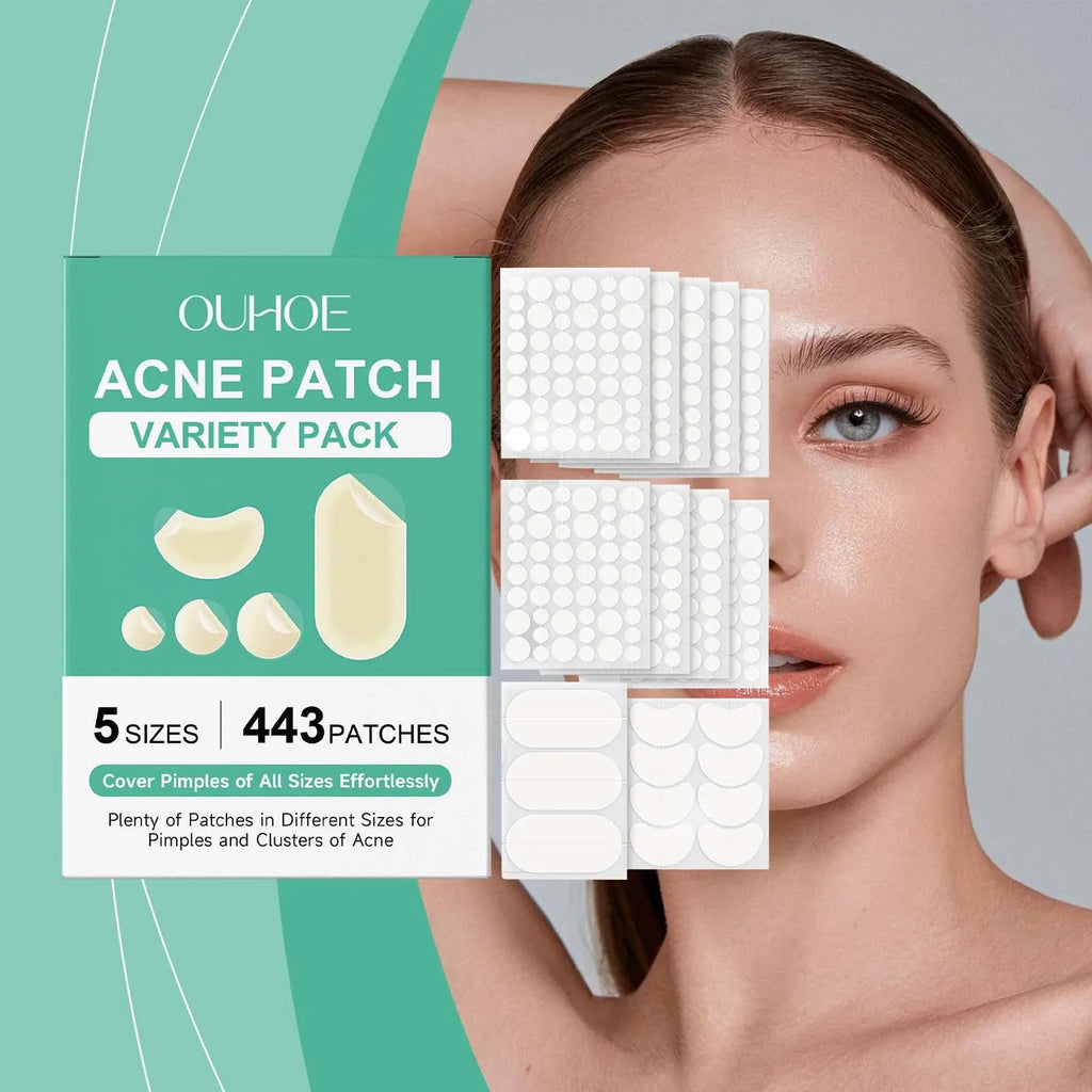 Ouhoe 443-Pc Invisible Acne Pimple Patches – Waterproof Blemish