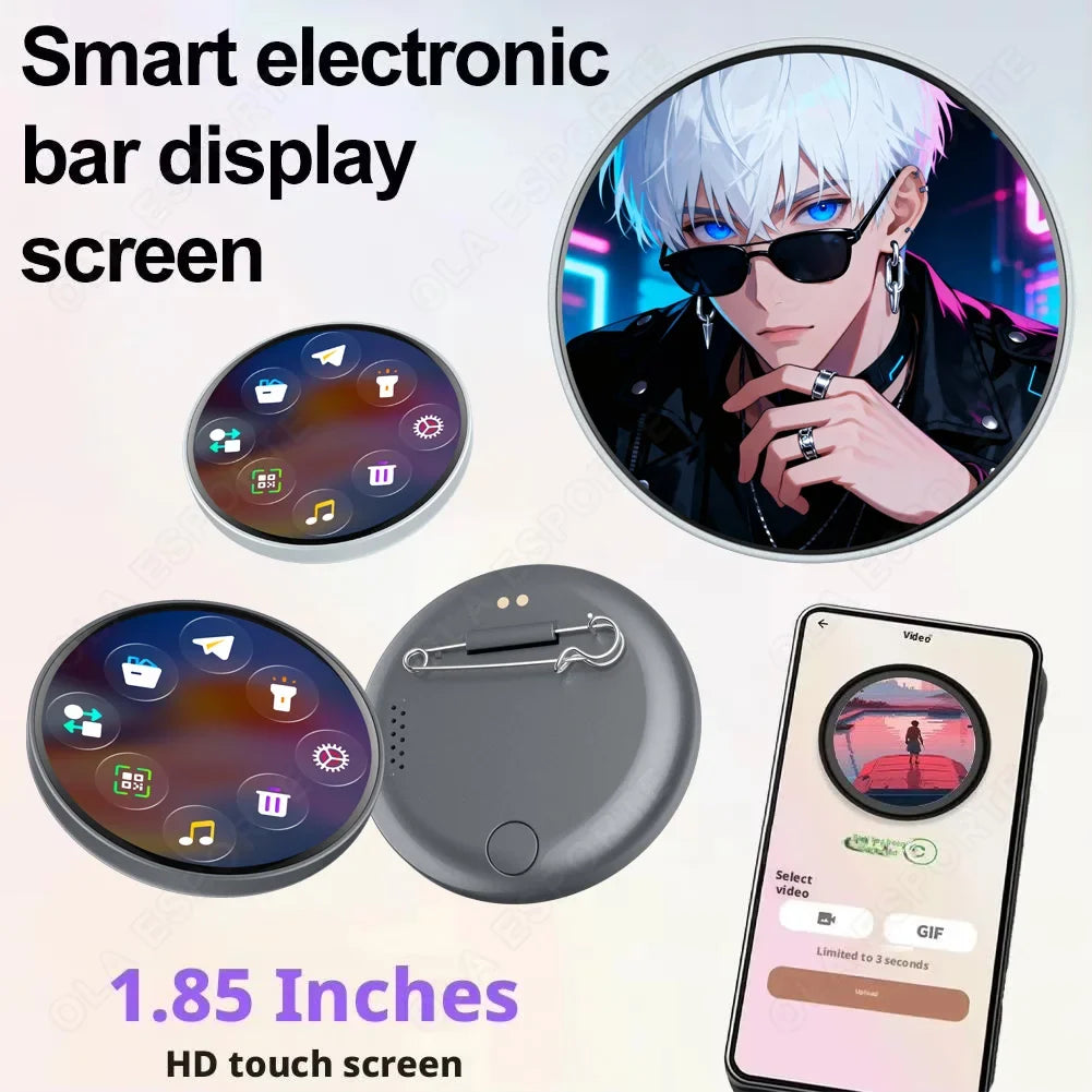 Electronic Display Badge Bar Bluetooth Smart Cyber HD Touch Screen