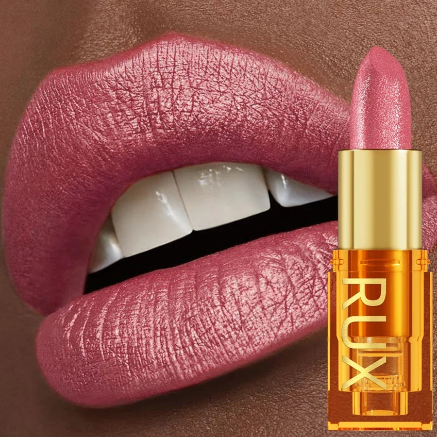 KAFURUX Metallic Glitter Lipstick – 16 Colors, Waterproof