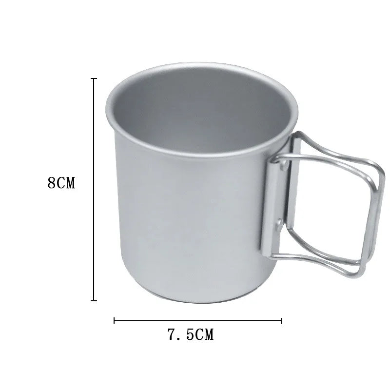 Outdoor Foldable Aluminum Camping Cup Ultralight Portable Travel Mug