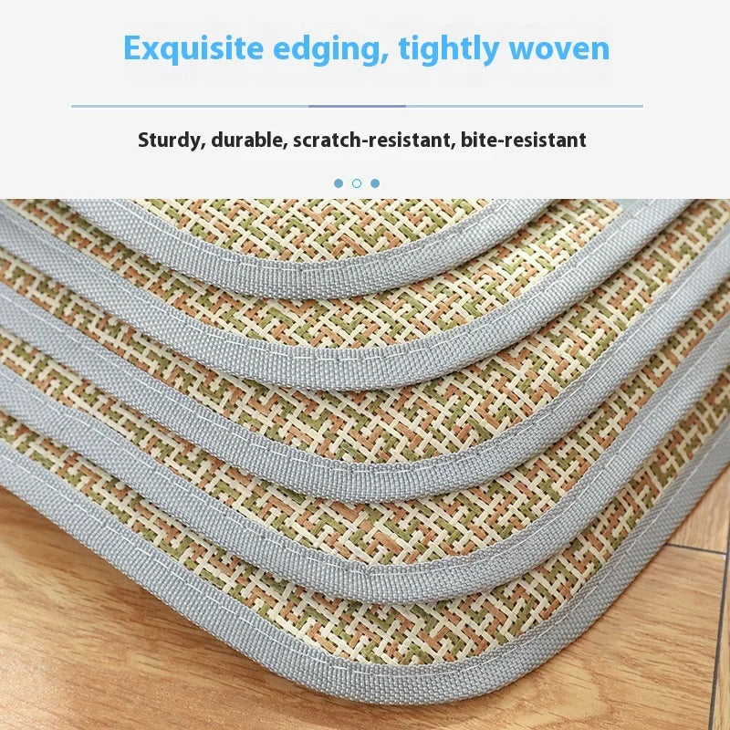Dog Bed Summer Cool Mat Ice Pad Pet Supplies Cat Large Rattan